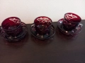 Кристални чаши червен кристал , снимка 8