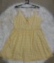 Слънчева рокличка на бели и жълти квадратчета с тънки презрамки ХЛ/2ХЛ размер, снимка 1