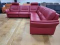 Червен кожен ъглов диван "HUKLA HU-SF15058" с ел.релакс, снимка 12