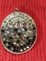 СРЕБЪРНО или ПОСРЕБРЕНО КРИСТАЛНО АРТ УКРАШЕНИЕ МЕДАЛЬОН 25861, снимка 1
