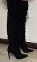 Елегантни ботуши /чизми GINO ROSSI черен велур, снимка 6