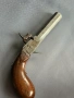 Рядък джобен пищов 19 век със сгъваем спусък., снимка 2