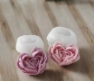 3D Малка роза сърце силиконов молд форма свещи гипс сапун смола фондан шоколад , снимка 2