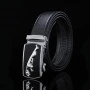 Мъжки кожени колани от изкуствена кожа с метална катарама 120см, 12 модела , снимка 3