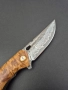 Сгъваем джобен нож,дамаска стомана,съчмен лагер,Flipper Outdoor Tool, снимка 8