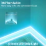 5V RGB LED Гъвкава Неонова Лента 1 метър С дистанционно управление Водоустойчива SMD 3535 108 LED/м, снимка 2