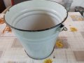 Стара емайлирана кофа с капак, снимка 4