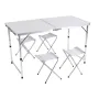 Компект сгъваема маса и столове - Malatec 7893, 4 Стола, Материал: Алуминиев, снимка 14