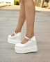 Обувки на платформа - бял лак - GHF90 , снимка 2
