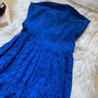Турско синя рокля, снимка 3 - Рокли - 36477963