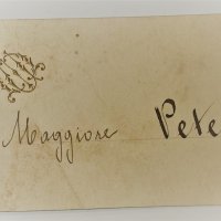 Стара царска релефна визитка на офицер, снимка 1 - Антикварни и старинни предмети - 41185429