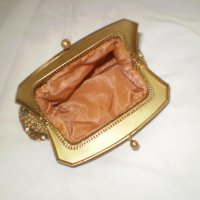 Винтидж елегантно портмоне месинг жълт метал , снимка 2 - Антикварни и старинни предмети - 39409415