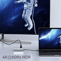 CableCreation USB-C Hub 4K 60Hz 5-в-1 USB C многопортов адаптер с HDMI и 3 USB 3.0 порта 100W мощнос, снимка 3 - Лаптоп аксесоари - 41717324