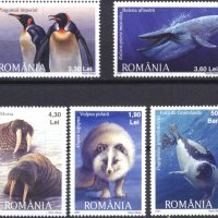 Чисти марки Полярна Фауна 2007 от Румъния, снимка 1 - Филателия - 34441582