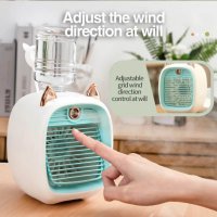 Преносим охладител за въздух, персонален мини климатик с водна мъгла / вентилатор, снимка 5 - Други стоки за дома - 41362636