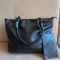 Дамска кожена чанта с портофейл !, снимка 1 - Чанти - 42001036
