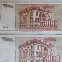 Банкноти 5000 динара., снимка 6 - Нумизматика и бонистика - 39232197
