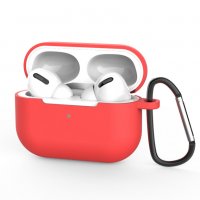 Силиконов кейс за безжични слушалки AirPods Pro, AirPod 3  - червен цвят, снимка 4 - Други - 36021968