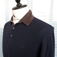 Fred Perry Men`s Casual Polo Shirt -мъжка тъмно-синя поло блуза  размер S, снимка 6 - Блузи - 44242923