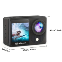 Екшън камера C26 – 4K/30fps с WIFI водоустойчива до 30 метра /SPK064/, снимка 10 - Камери - 44513311
