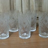Кристални чаши за вода , снимка 1 - Антикварни и старинни предмети - 35927435