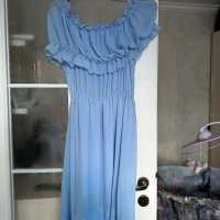 Лятна синя рокля , снимка 2 - Рокли - 41189219
