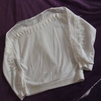 !Чисто нова! Бяла блузка с дълъг ръкав, снимка 1 - Блузи с дълъг ръкав и пуловери - 35992717