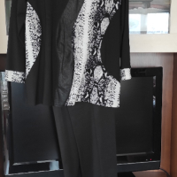 Дамски елегантен костюм финна материя , снимка 1 - Костюми - 44710974