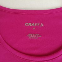 Craft дамска спортна тениска с къс ръкав в розов цвят р-р M, снимка 5 - Тениски - 41335520