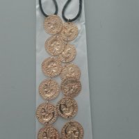 Етно диадема накит за глава с пендари златни и сребърни (имитация), снимка 10 - Колиета, медальони, синджири - 23263029