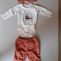 Комплект боди + панталон +  шапка, разм.56, снимка 1 - Комплекти за бебе - 42428678