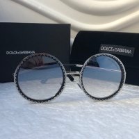 Dolce & Gabbana DG Дамски слънчеви очила кръгли овални, снимка 5 - Слънчеви и диоптрични очила - 38832189