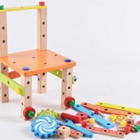 Дървено столче с врътки , конструктор 3в1 всички дървени играчки, снимка 7 - Конструктори - 34398435