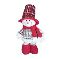 4144 Коледна фигура Снежко с разтягащи се крака 39-53см, снимка 4 - Декорация за дома - 42561666