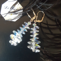 Висящи обеци от кристали Swarovski, снимка 3 - Обеци - 36407215