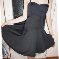 като нова черна рокля с тюл, снимка 2 - Рокли - 36282110