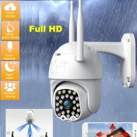 Full HD 1080P водоустойчива WiFi IP управляема камера с цветно нощно виждане, снимка 1 - IP камери - 34323861