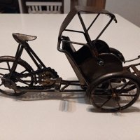 Автентична метална миниатюра на рикша, снимка 2 - Колекции - 41579326