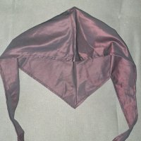 Забрадка тъмно вишнево червено сатенен нюанс, снимка 2 - Шапки - 44369918