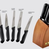 Сет 6 бр. ножове в поставка Bernini - 6954/Черен, снимка 1 - Прибори за хранене, готвене и сервиране - 39916790