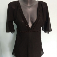 Официална блуза тип туника от шифон  "Vero Moda"® / унисайз, снимка 1 - Корсети, бюстиета, топове - 36149090