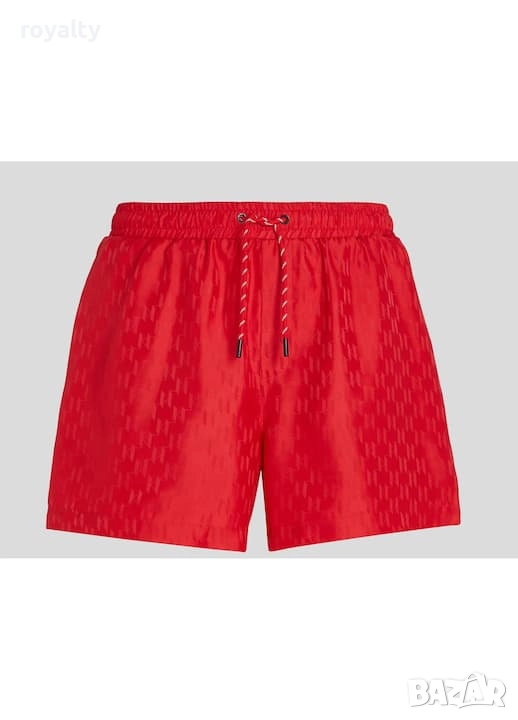 Karl Lagerfeld Оригинален Мъжки Бански, 100% Полиестер, Червен, снимка 1