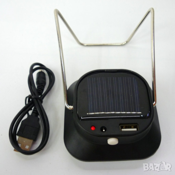 Лампа с карабинер, соларно презареждаща се батерия, снимка 1