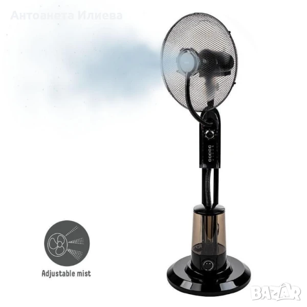 Вентилатор с водна мъгла 16", 75W, таймер, мехн. упр-е, снимка 1