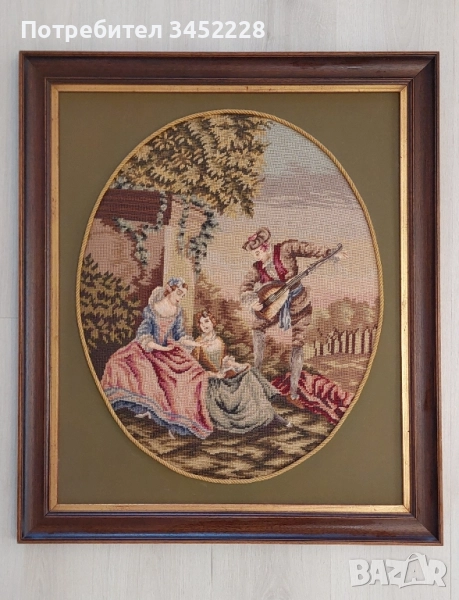 гоблен рамка дървена за ценители 79см 68см, снимка 1