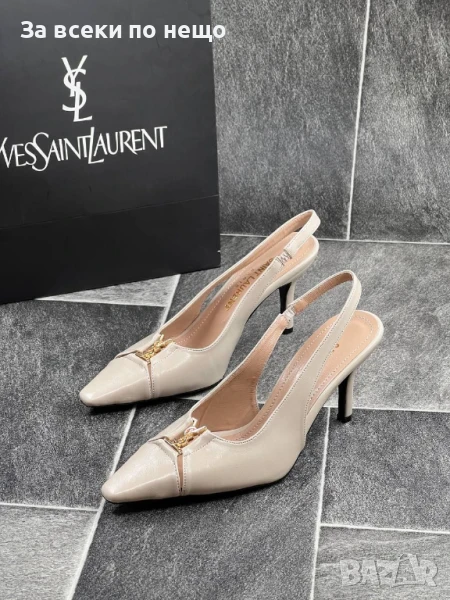 Yves Saint Laurent Дамски Бежови Обувки на Ток YSL Код E757, снимка 1