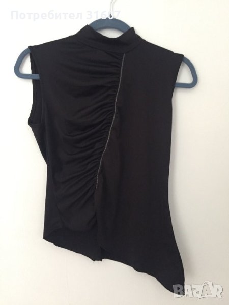 Асиметричен черен топ, снимка 1