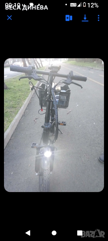 продавам сгъваемо мини ел колело 14 инча, снимка 1