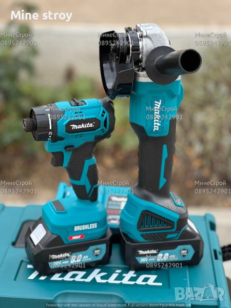 2в1 БЕЗЧЕТКОВ Акумулаторен Ъглошлайф и Импакт Makita 36v 8Ah МАКИТА, снимка 1