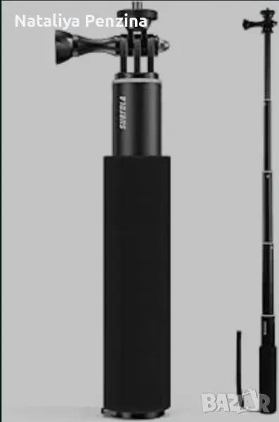 селфи стик черен телескопичен описание as30 surfola за снимки с телефон, екшън камери, снимка 1